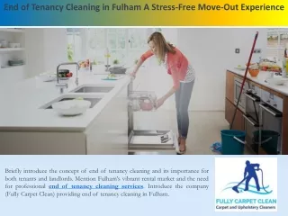 Professional End of Tenancy Cleaning Fulham