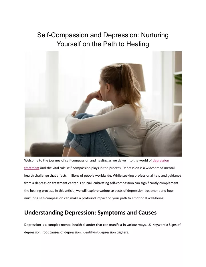 self compassion and depression nurturing yourself