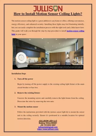 how to install motion sensor ceiling lights