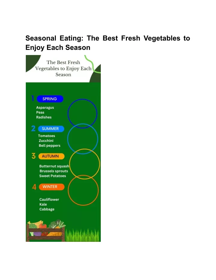 seasonal eating the best fresh vegetables