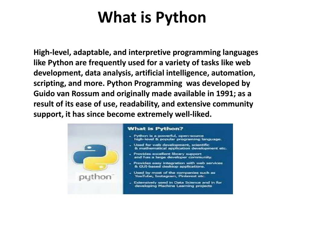 PPT - python programming PowerPoint Presentation, free download - ID ...