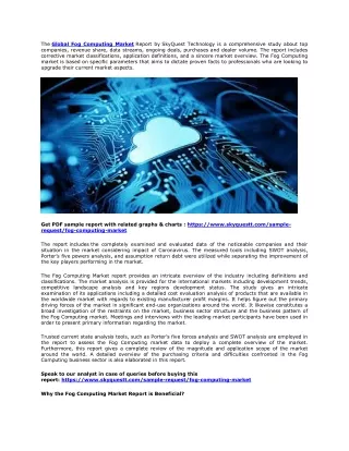 the global fog computing market report