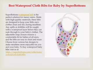 Best Waterproof Cloth Bibs for Baby