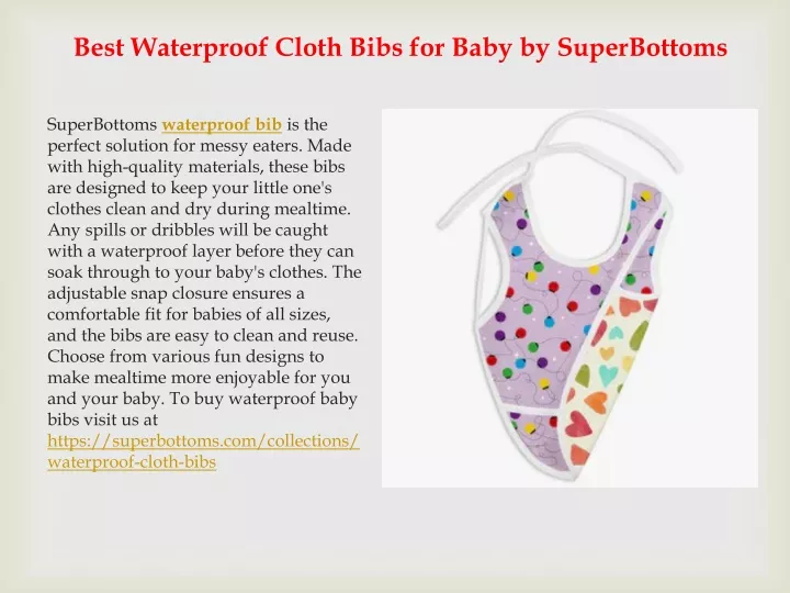best waterproof cloth bibs for baby by superbottoms