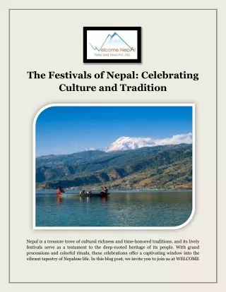 The Festivals of Nepal Celebrating Culture and Tradition