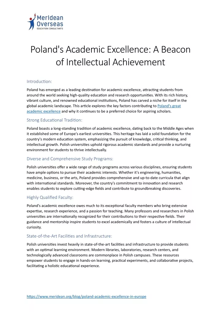 poland s academic excellence a beacon