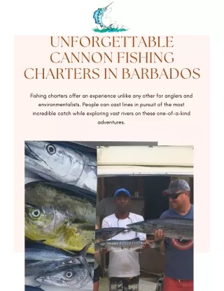 Unforgettable Cannon Fishing Charters in Barbados  Fishing Barbados