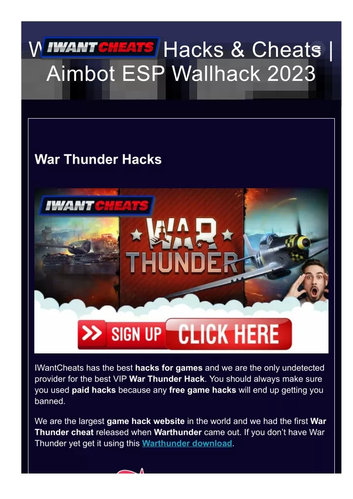 war thunder hacks aimbot