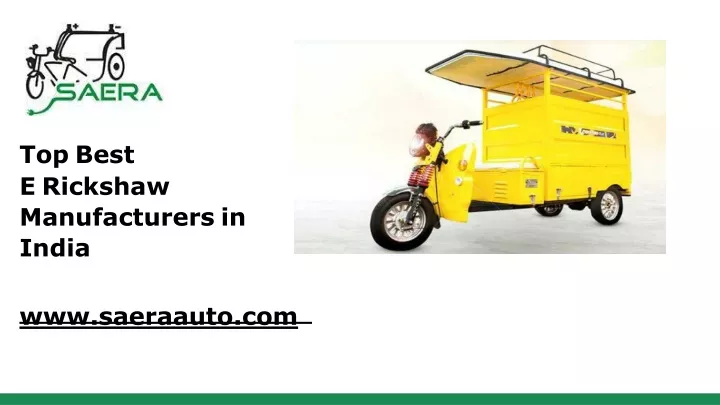 top best e rickshaw manufacturers in india
