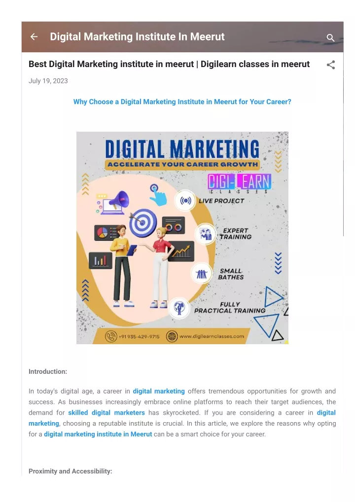 digital marketing institute in meerut