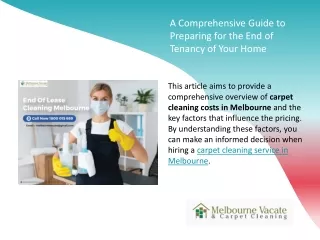 A Comprehensive Guide to Preparing for the End of Tenancy of Your Home