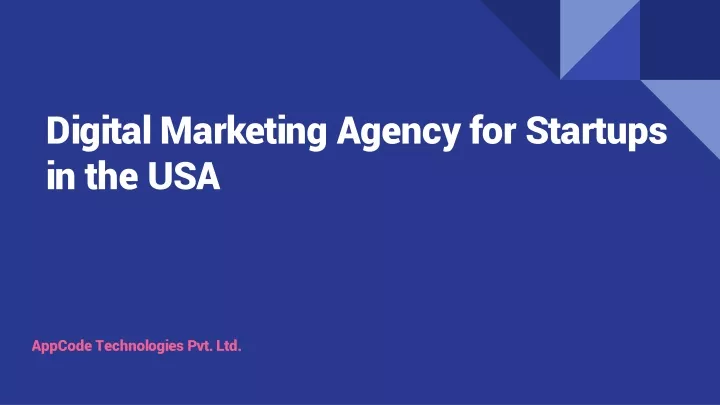 digital marketing agency for startups in the usa