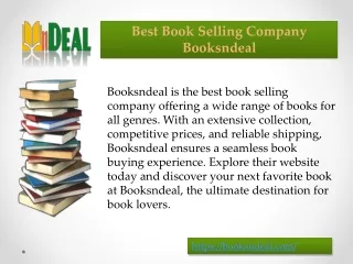 Best Book Selling Company Booksndeal