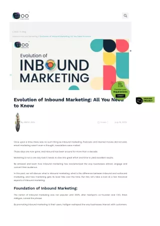 The Evolution of Inbound Marketing