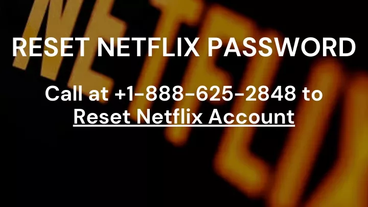 reset netflix password