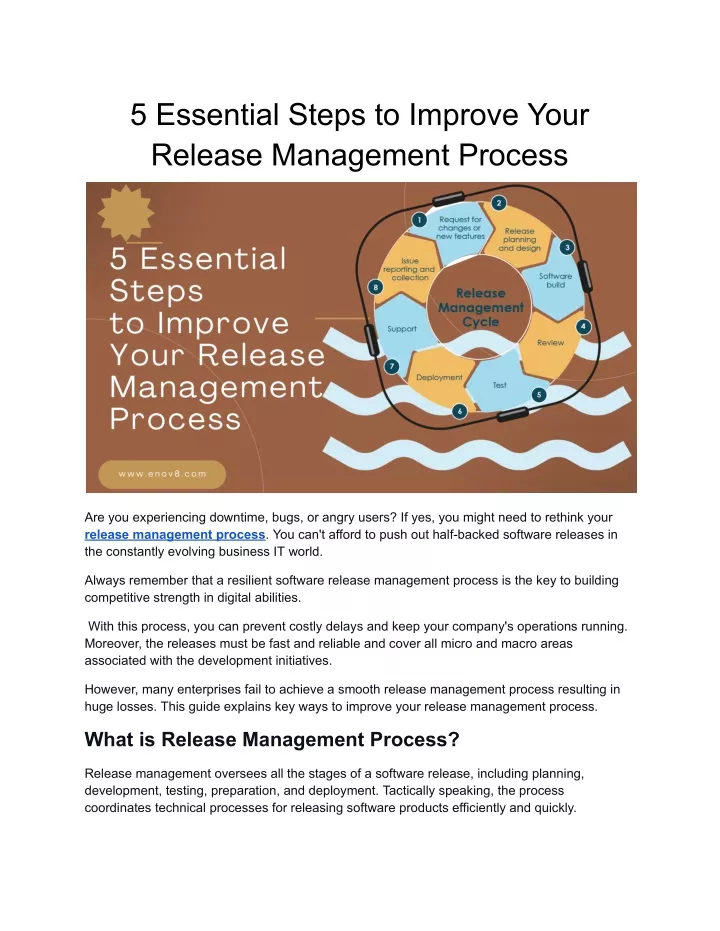 Ppt 5 Essential Steps To Improve Your Release Management Process