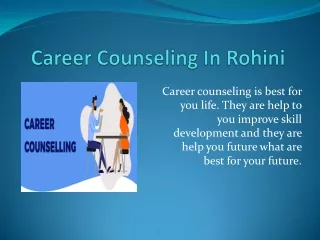 pdf career counseling in rohini