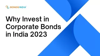 Why Invest in Corporate Bonds in India 2023