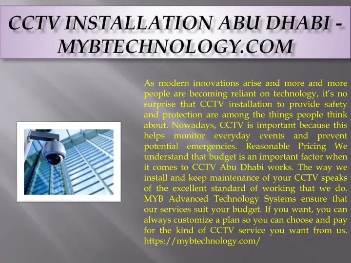 cctv installation abu dhabi mybtechnology com