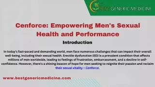 The Rise of Cenforce: A Game-Changing Pill for Erectile Dysfunction