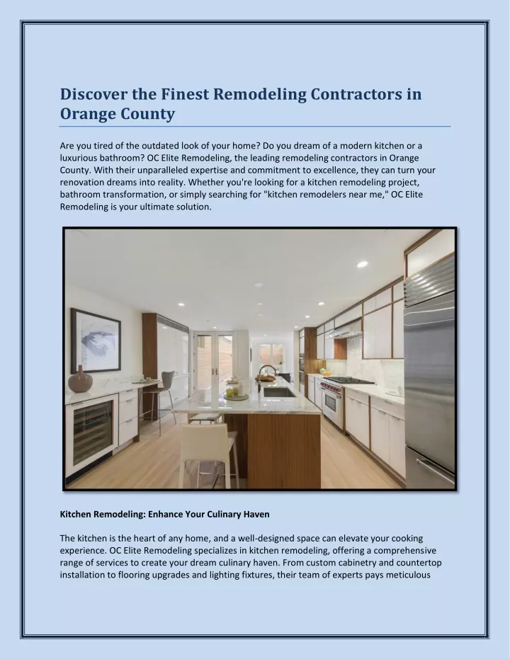 discover the finest remodeling contractors