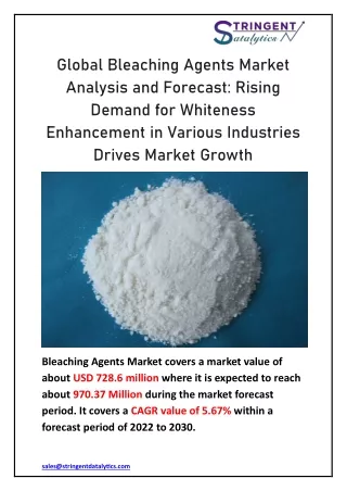 global bleaching agents market analysis