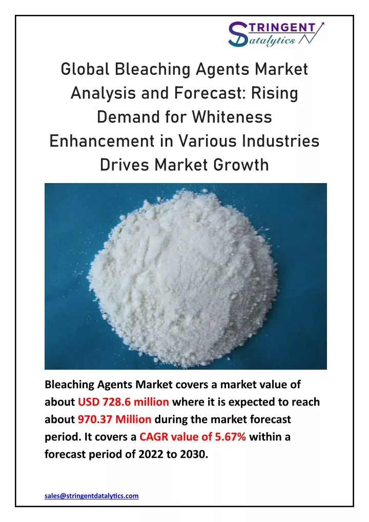 global bleaching agents market analysis