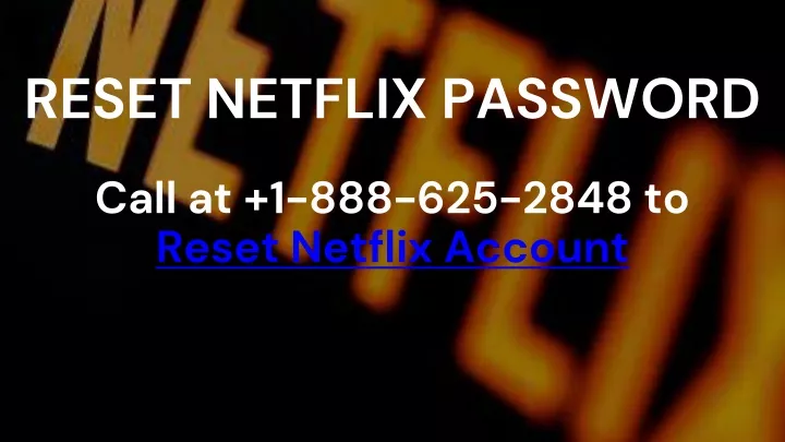 reset netflix password