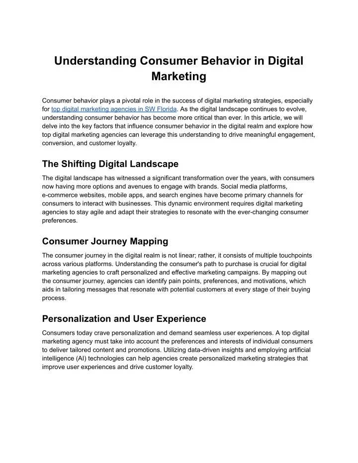 understanding consumer behavior in digital