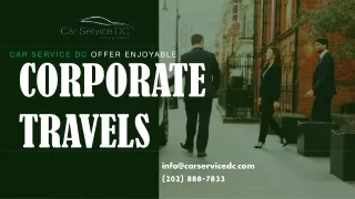 DC Car Service Offer Enjoyable Corporate Travels