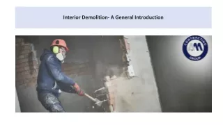 Interior Demolition- A General Introduction
