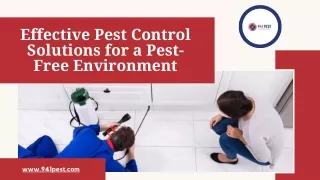 Effective Pest Control Solutions for a Pest-Free Environment | 941 Pest