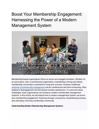 Boost Your Membership Engagement_ Harnessing the Power of a Modern Management System