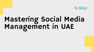 Mastering Social Media Management in UAE