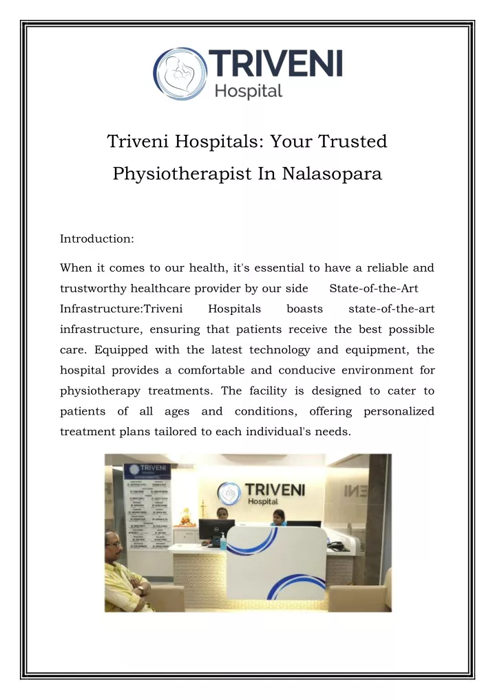 triveni hospitals your trusted