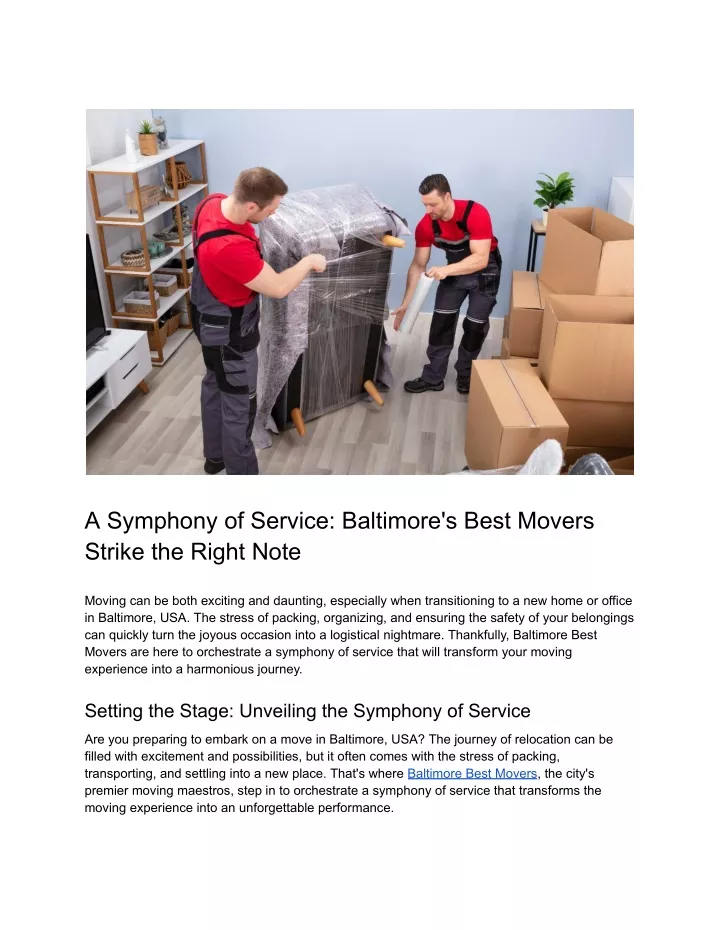 a symphony of service baltimore s best movers