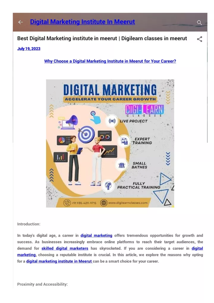 digital marketing institute in meerut