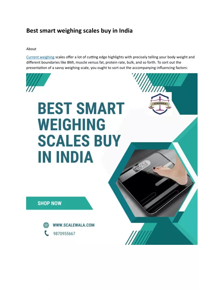 best smart weighing scales buy in india