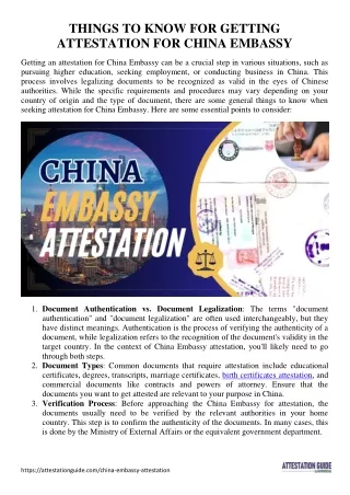 Information about China Document Attestation
