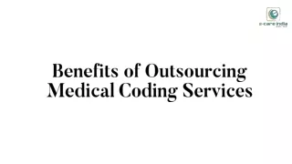 Benefits of Outsourcing Medical Coding Services-ecare