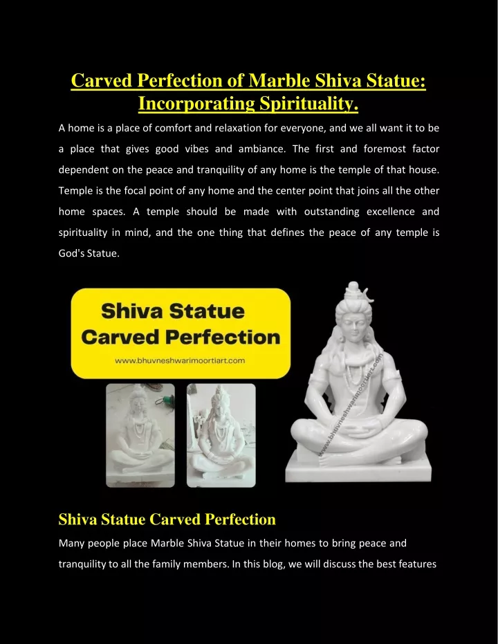 carved perfection of marble shiva statue