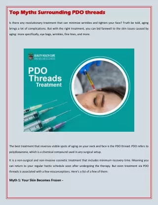 Top Myths Surrounding PDO threads