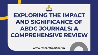 ABDC Journals in India pdf