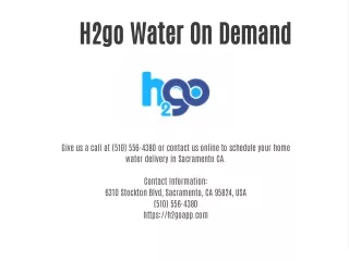 H2go Water On Demand