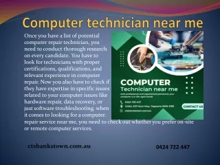 computer technician near me