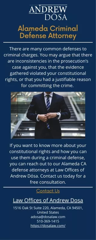 Get in Touch with a Trusted Alameda Criminal Defense Attorney