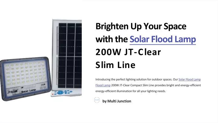 brighten up your space with the solar flood lamp