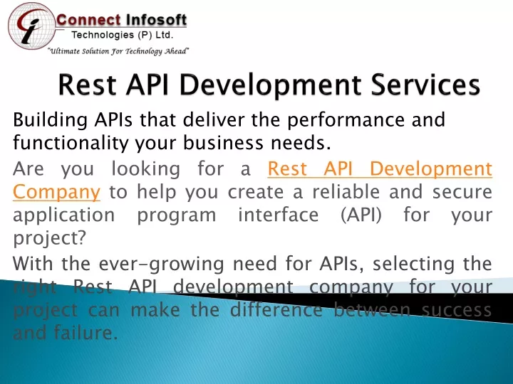 rest api development services