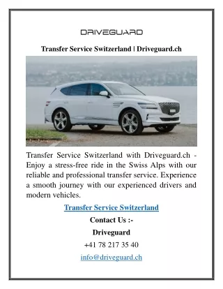 Transfer Service Switzerland  Driveguard.ch