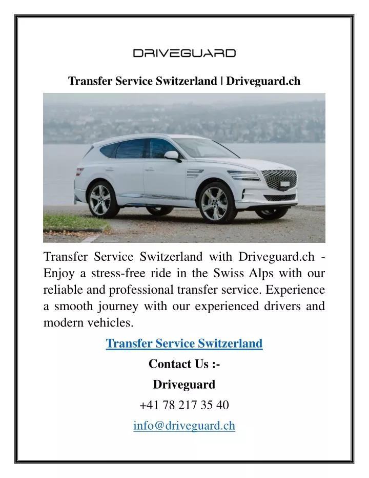 transfer service switzerland driveguard ch